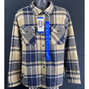 Dakine Shirt Jacket Shacket Men's L Blue Plaid Flannel Snap Front Lined LS